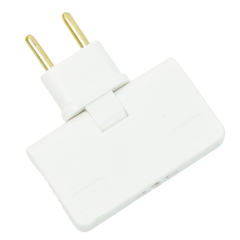cantell EU 3 way wall outlet extender rotatable socket converter 180 degree 3 In 1 wall plug swivel EU plug
