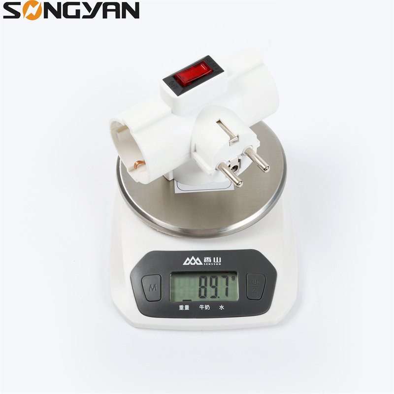 EU standard multi socket plug 16a conversion plug travel charging adapter socket surge protector power strip