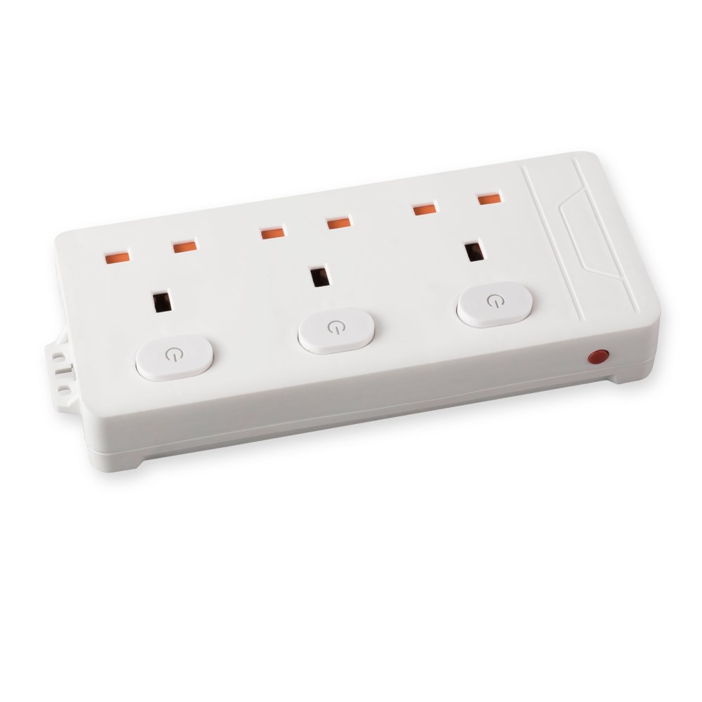 UK /plug outlet/ 2.0M Cable Power Strip Individual /switches and socket/ with Overload Surge Protector and Extension Lead