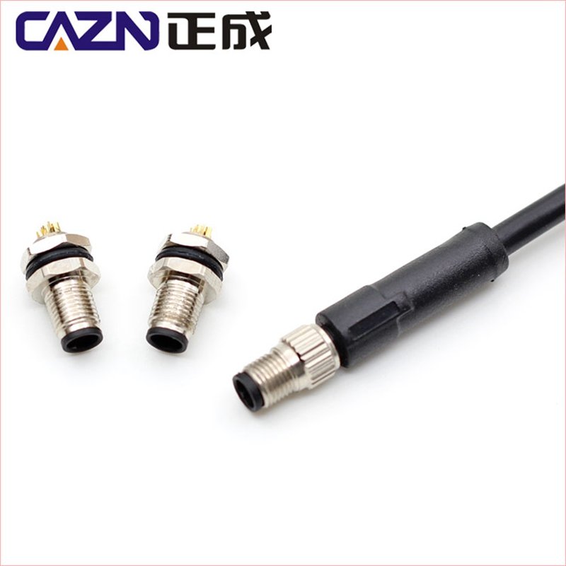 M5 Connector IP67 Shielded Moulded Plug Cable Leads PVC PUR 3 4 Pins Straight Angled Robotic Sensor Wiring Connectors