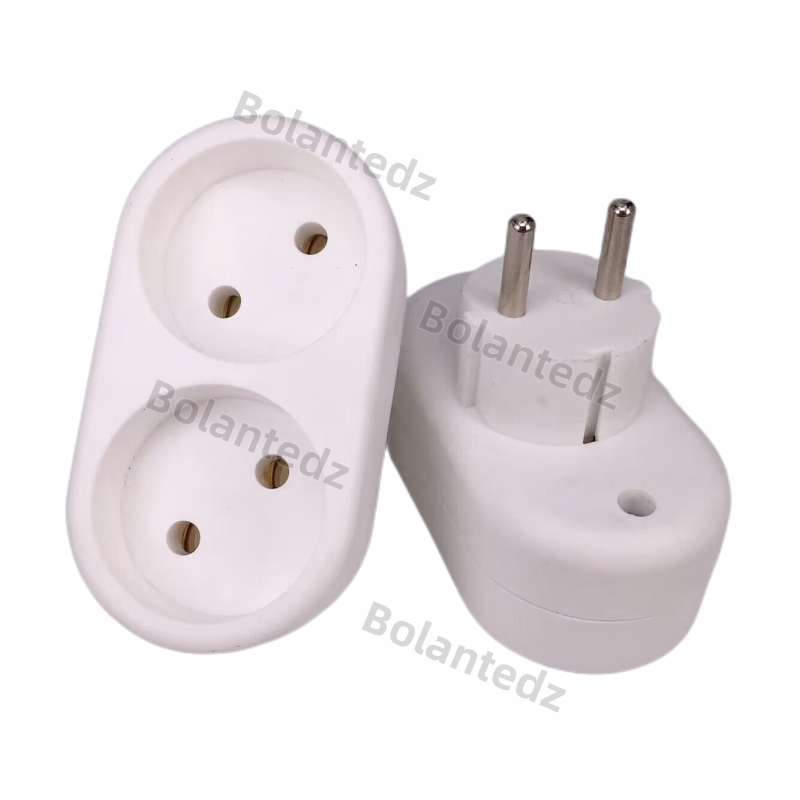 16A European Type Conversion Plug 1 TO 2 Way EU Standard Power Adapter Socket with Switch