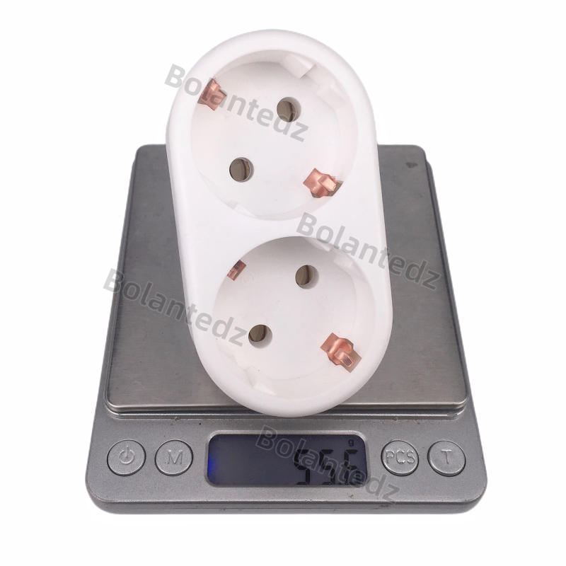 16A European Type Conversion Plug 1 TO 2 Way EU Standard Power Adapter Socket with Switch