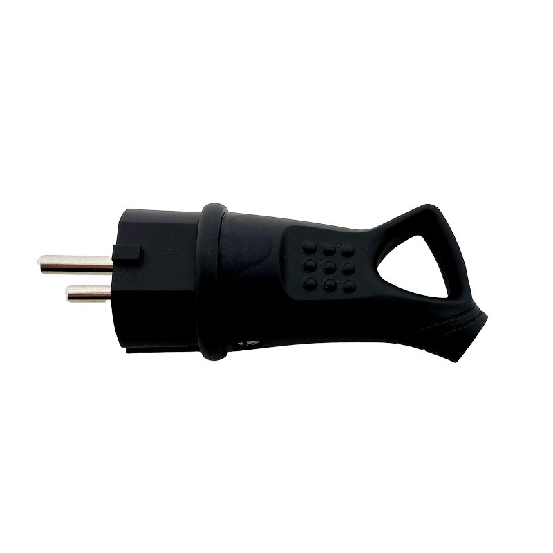 16A Black Rubber Plug Angle With Grounding With 45 Degrees Ring IP44 220-250V For Industrial Applications EU/UK/US Plug Standard