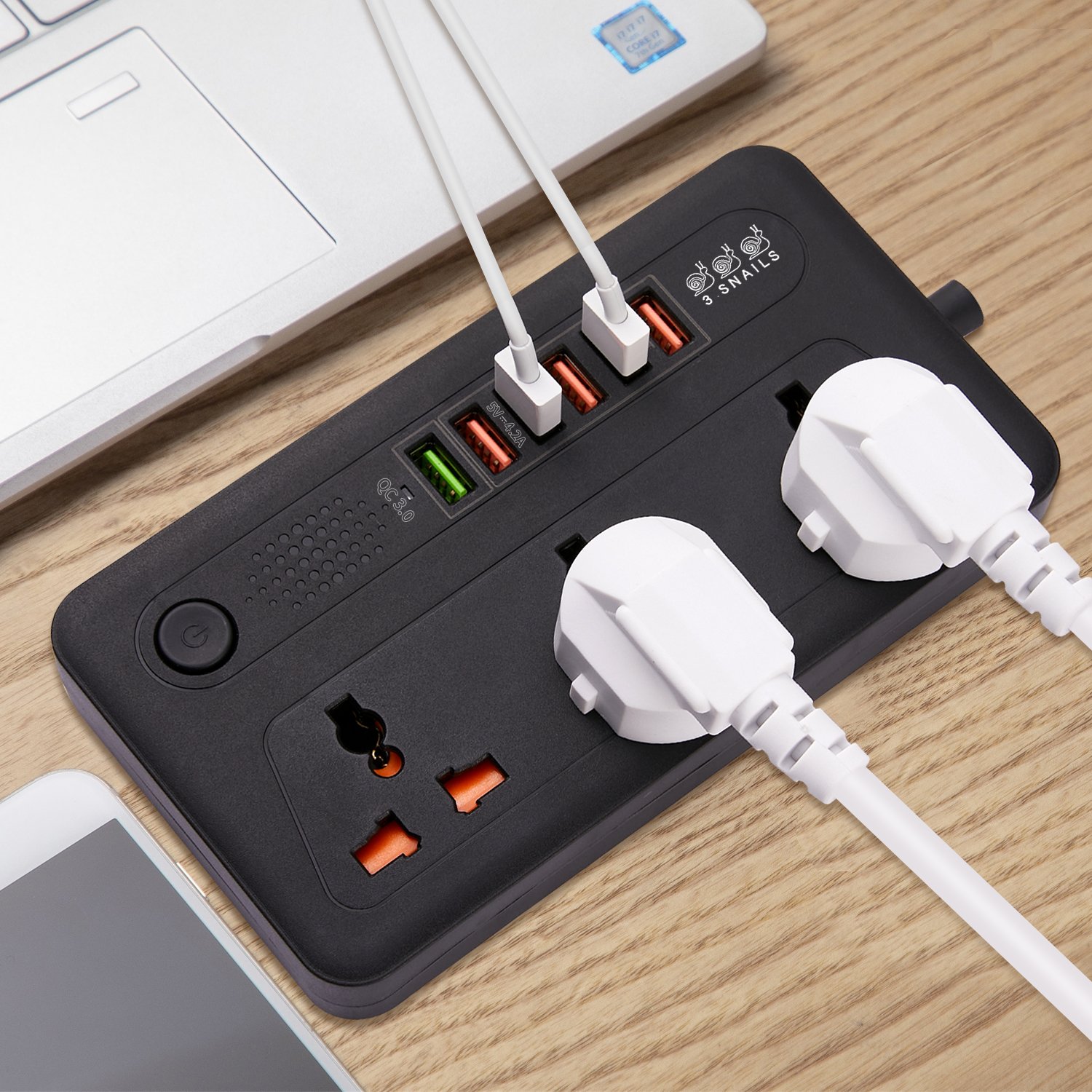 Electrical Sockets And Switches 3ac Plugs With 6usb Evtension Power Socket