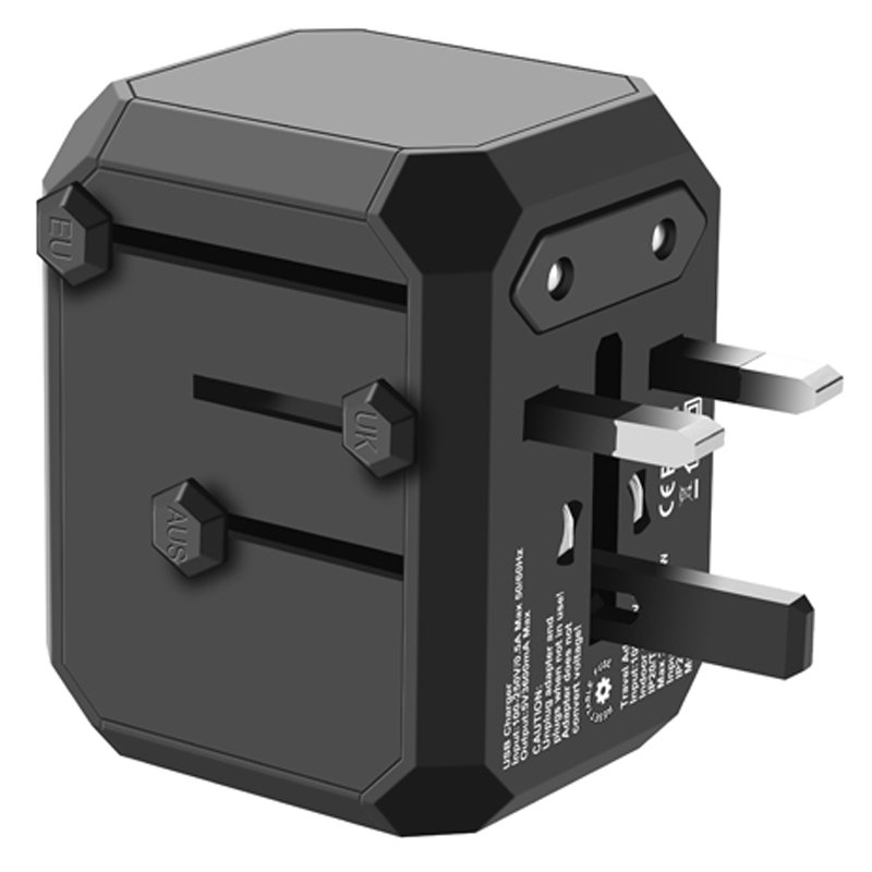 All In One Worldwide Travel Adapter GAN 30W 4 USB Type C PD International Universal Plug Adapters European Travel Plug Adapter