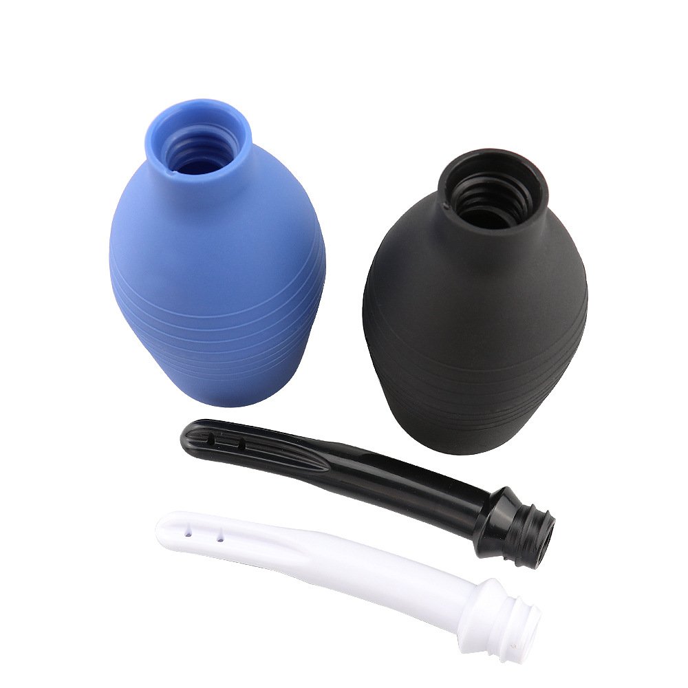 Free Custom Box - Enema Rectal Shower Cleaning System Silicone Gel Blue Ball For Anal Anus Colon Plug