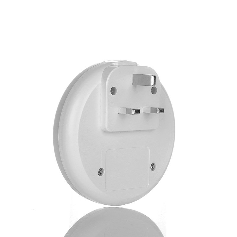 Best Seller Wall Plug LED Light Type C 3 USB Fast Charger US EU UK Outlet Port Round Wall Socket Plug In LED Night Light