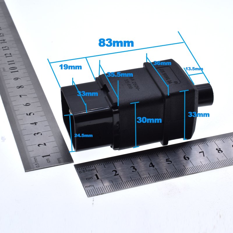 C19 plug iec-320 c20 C19 male power cord plug 16A 250V 3pins electric socket with ground