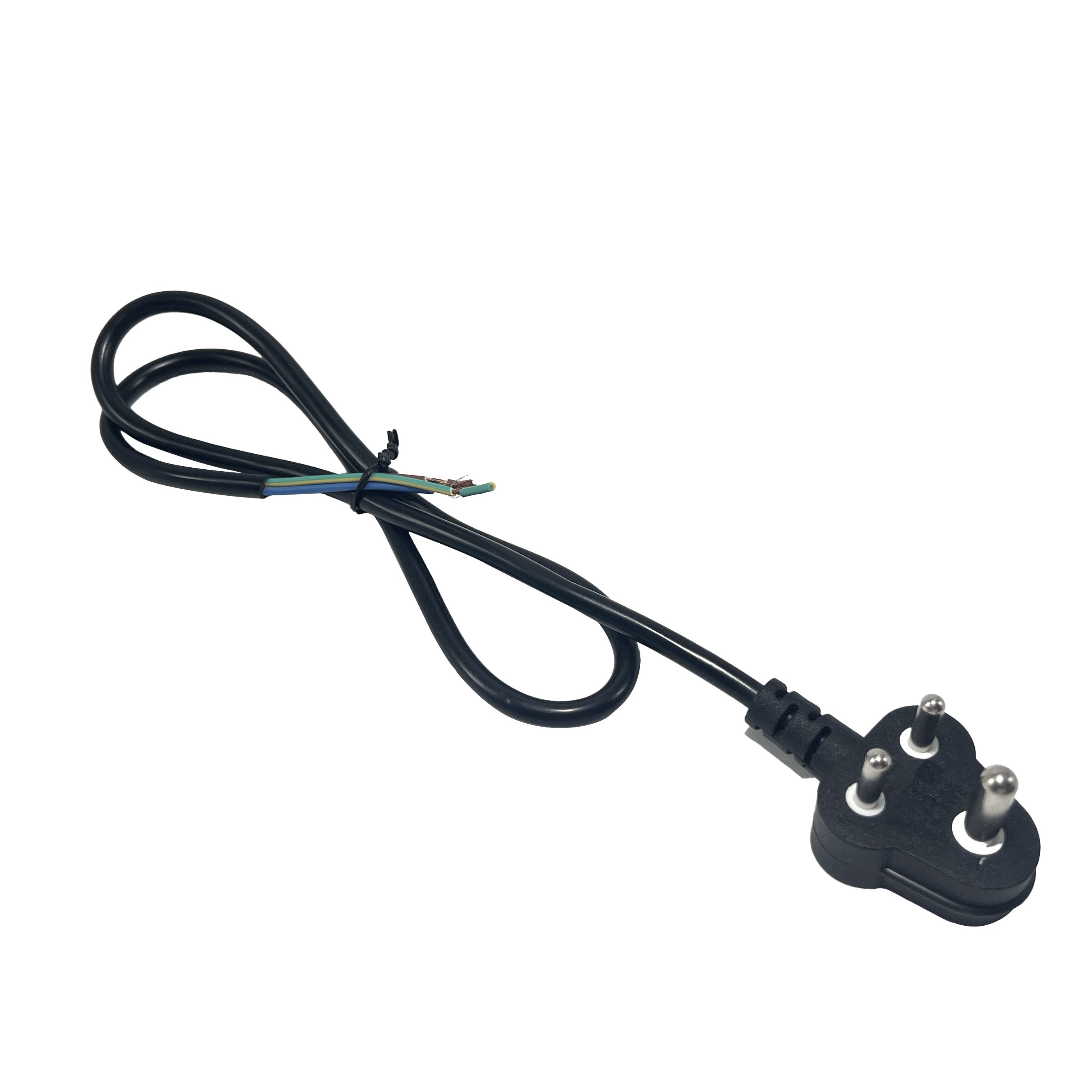 Factory custom plug dustproof Vde power cord South African 3-pin plug power cord