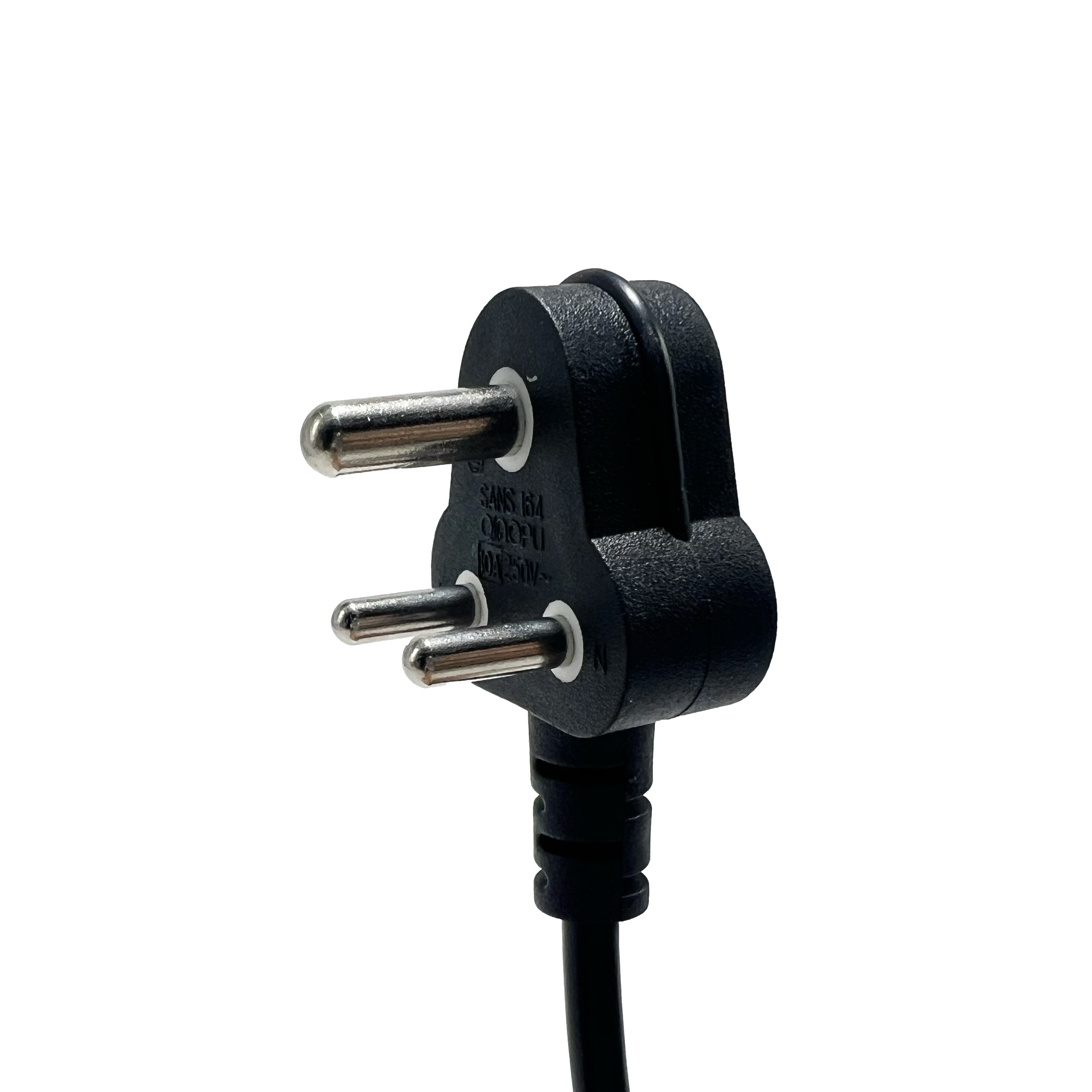 Factory custom plug dustproof Vde power cord South African 3-pin plug power cord