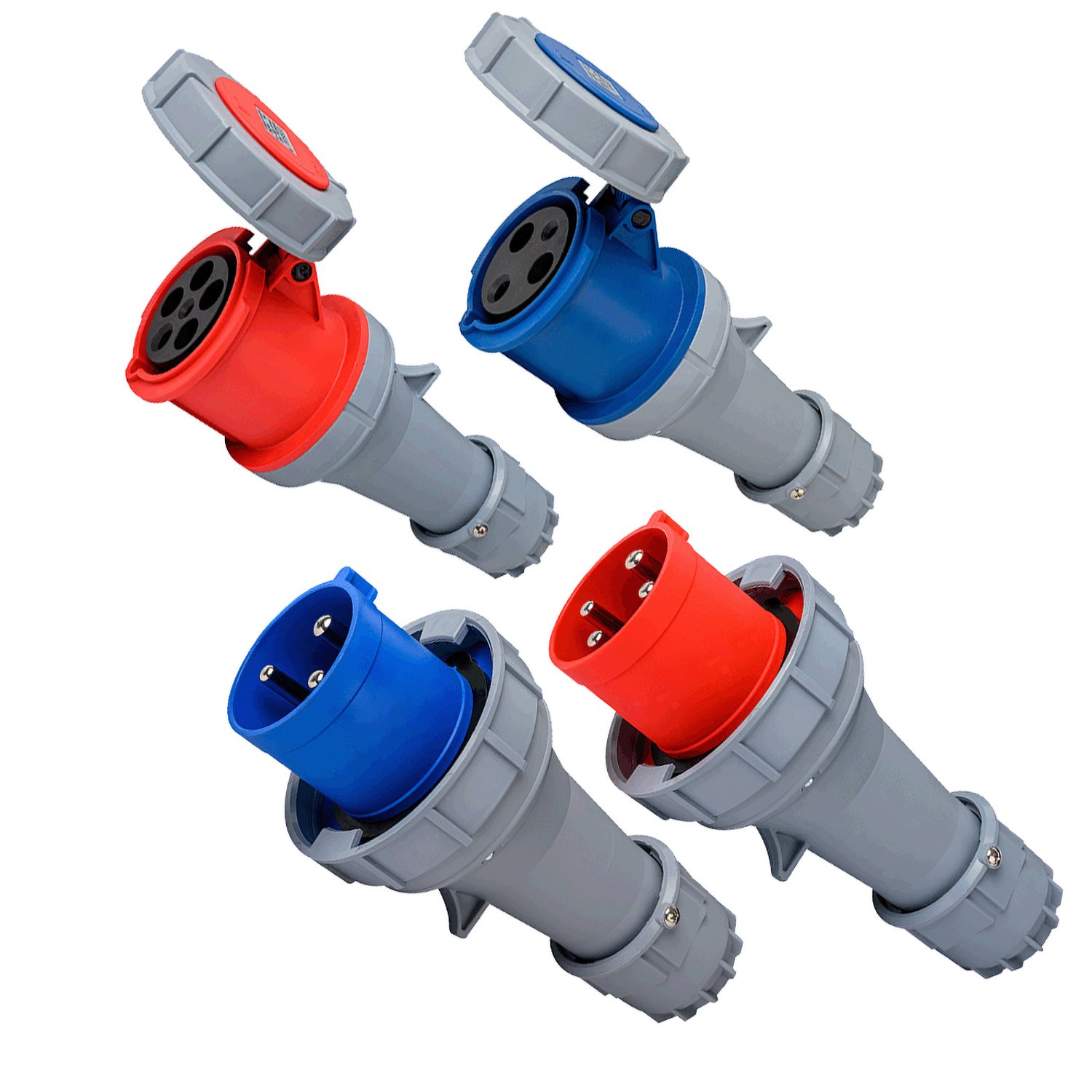 3 Pin 16A Industrial Male And Female Plug 3 Phase Industrial Plugs And Sockets 2 Pin 380V 63A 400 Amp ABS Industrial Plug Socket