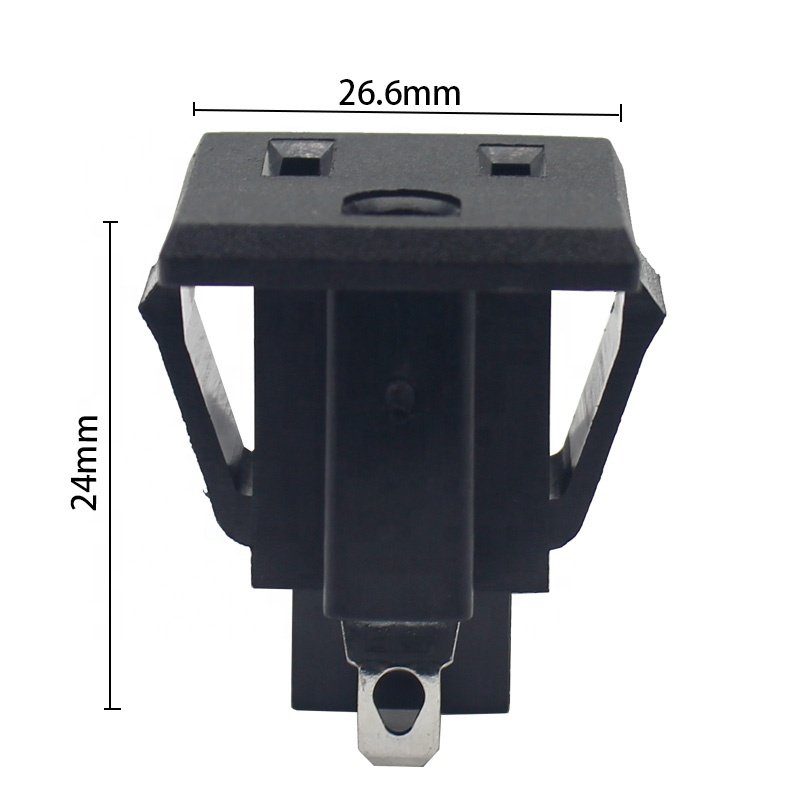 15A 125V AC Panel mounted IEC USA standard black power socket American 3 prong socket for power strip