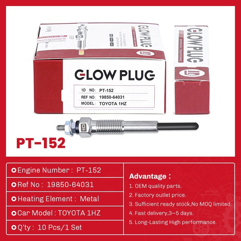 1D High Quality Auto Parts Manufacturer Glow Plug PT-152 19850-64031 for TOYOTA 1HZ