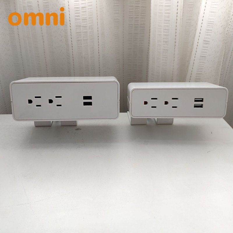Multiple color tabletop cube 2A plugs outlet 2 USB charger power strip socket for office desk