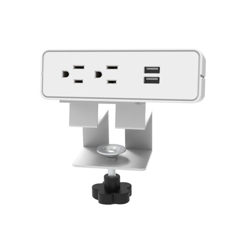 Multiple color tabletop cube 2A plugs outlet 2 USB charger power strip socket for office desk