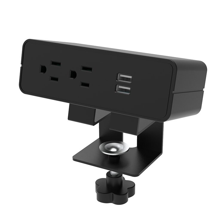 Multiple color tabletop cube 2A plugs outlet 2 USB charger power strip socket for office desk