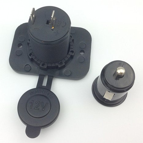 Double USB Port Car Charger Plug with 12V Power Outlet Adapter Combination