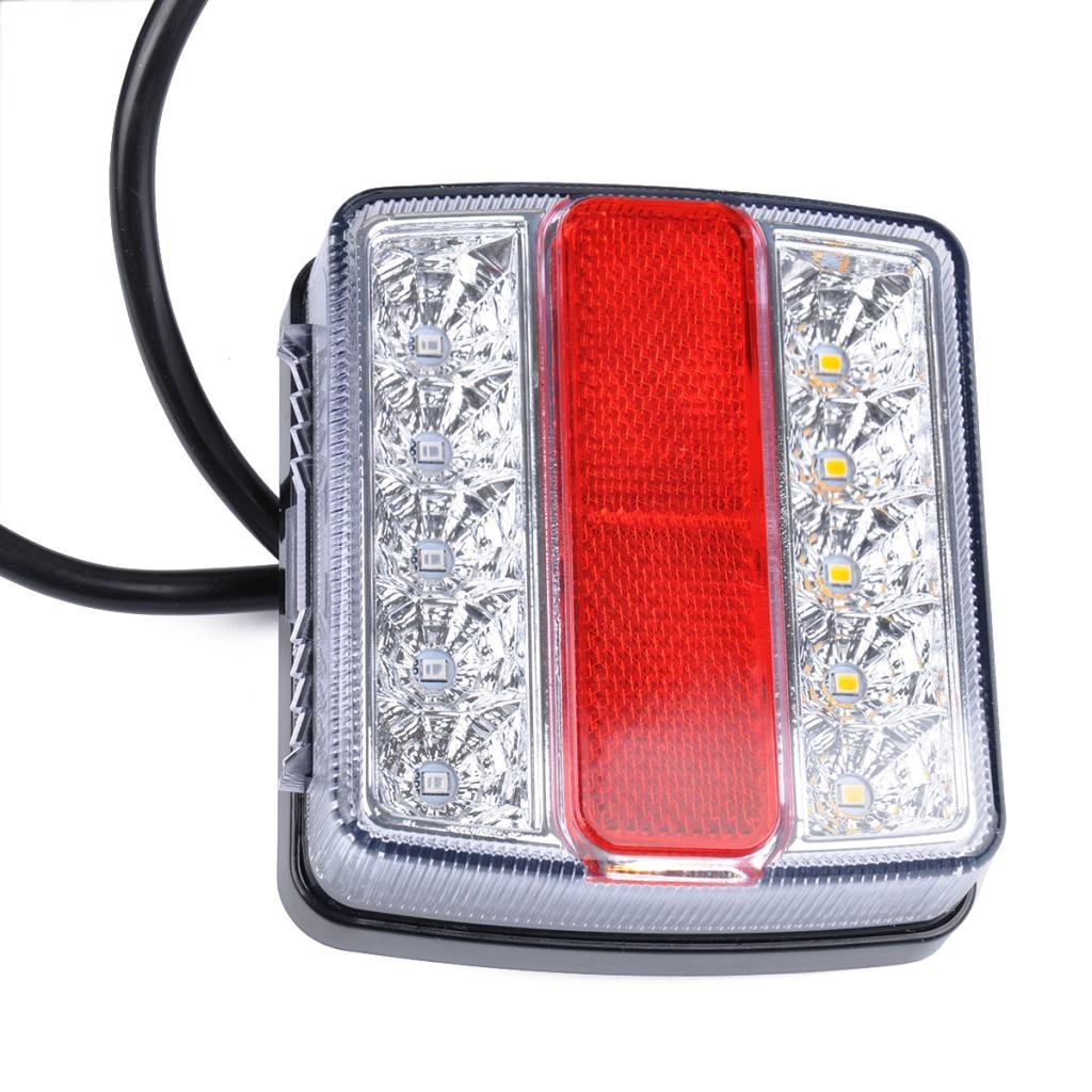 1 Set 10m 7 Pin Plug 12V 16 Led Trailer Towing Light Kit Rear Stop Tail Turn Signal Lights License Number Plate Lamp Truck RV
