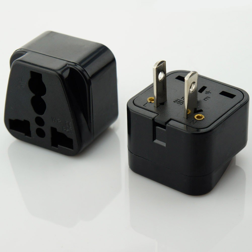 American 2 flat pin Universal Travel Plug Adapter 250V Converter Socket 10A US Plug Socket Universal travel adapter
