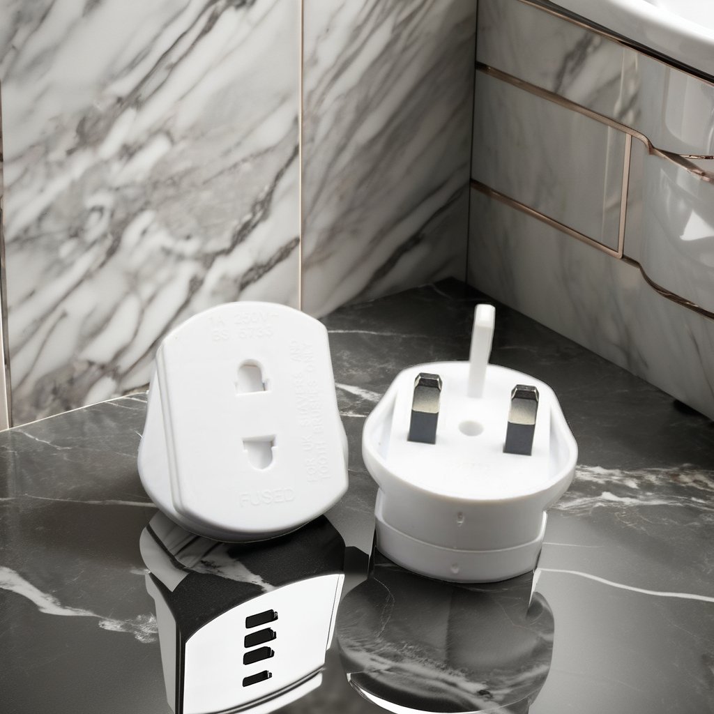 Toothbrush Adapter Plug UK with Safety Shutters - Universal Electric Toothbrush Adapter Plug UK