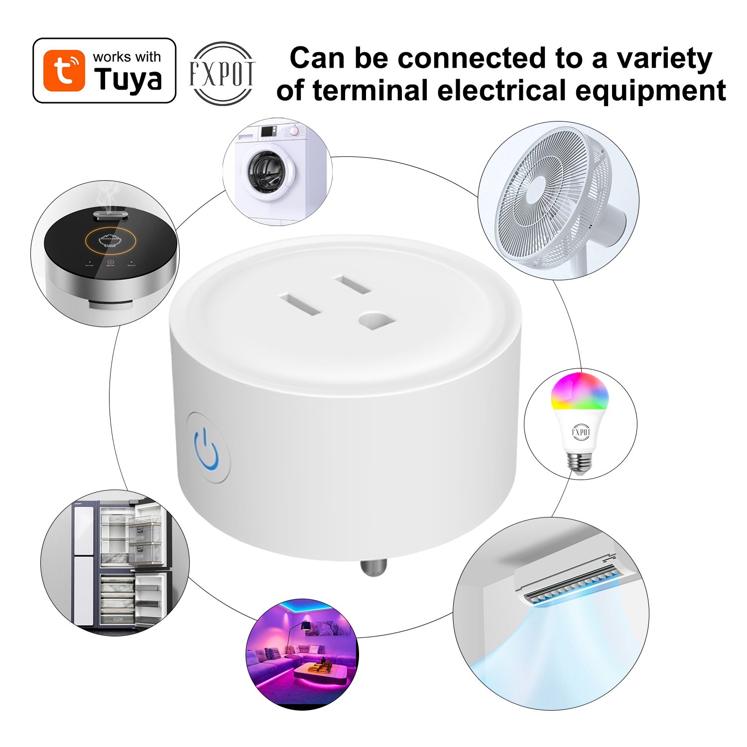 Wholesale10a Remote Control Wifi Smart Plug Socket Wall US Tuya Socket Plugs Work with Alexa and google home