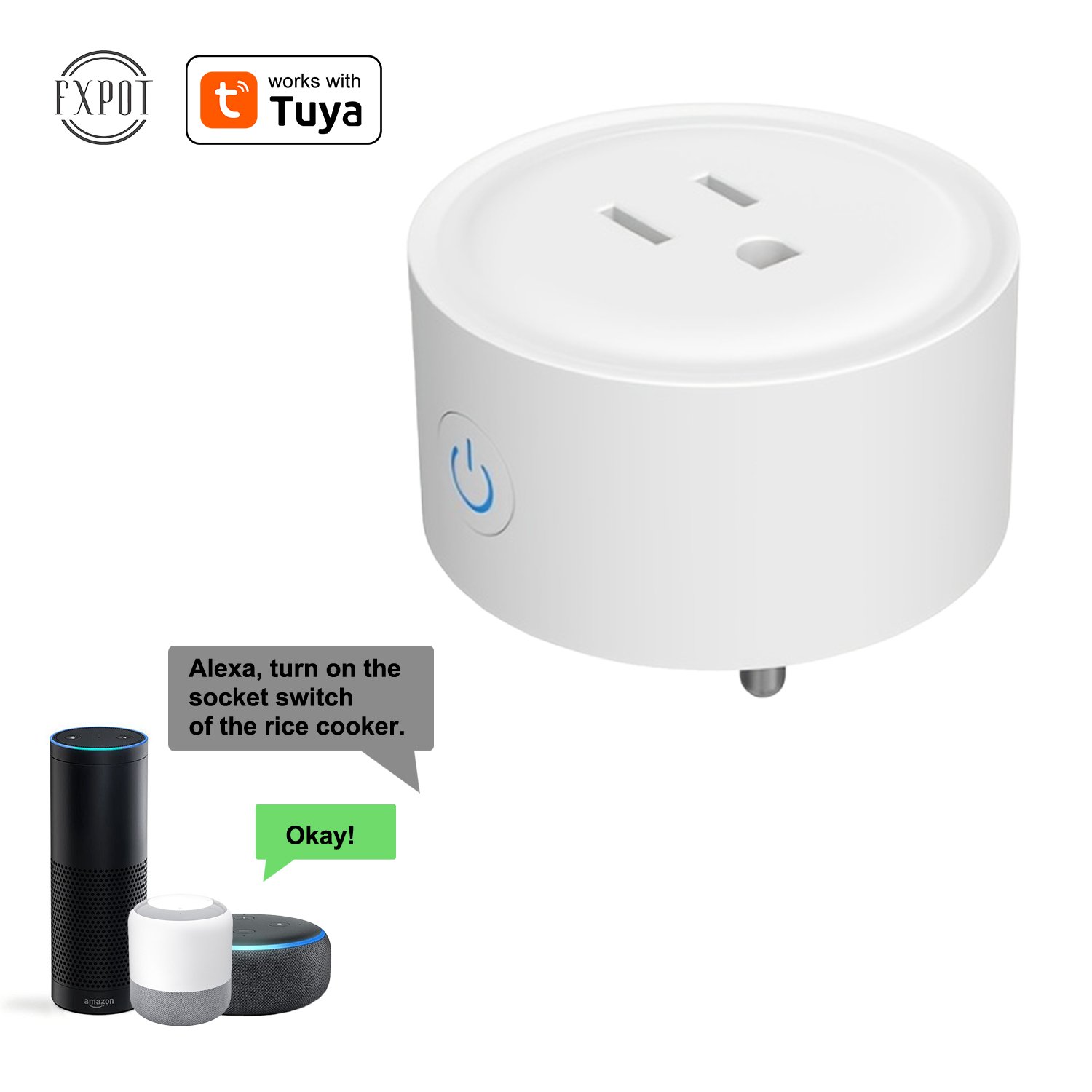 Wholesale10a Remote Control Wifi Smart Plug Socket Wall US Tuya Socket Plugs Work with Alexa and google home