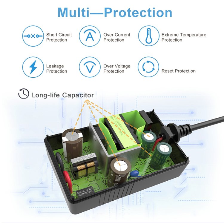 MYIXI 12W 12v1a 6v 2a 9v 1.3a UK Plug Type G CE ROHS GS AC/DC Adapter Wall Charger Power Supply for UK Converter Transformer