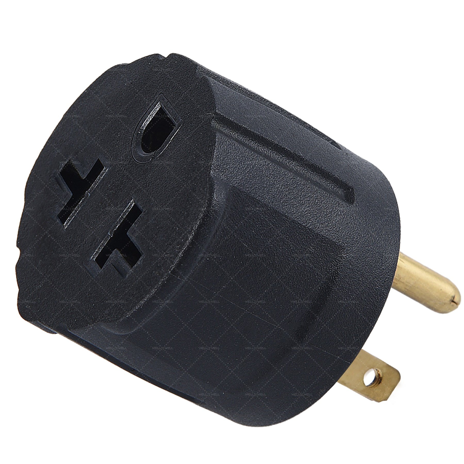 NEMA 5-15P to 5-15/20R, 6-15/20R T-Blade Female Adapter Four in One 15 Amp Household AC Plug to 20 Amp T Blade Adapter