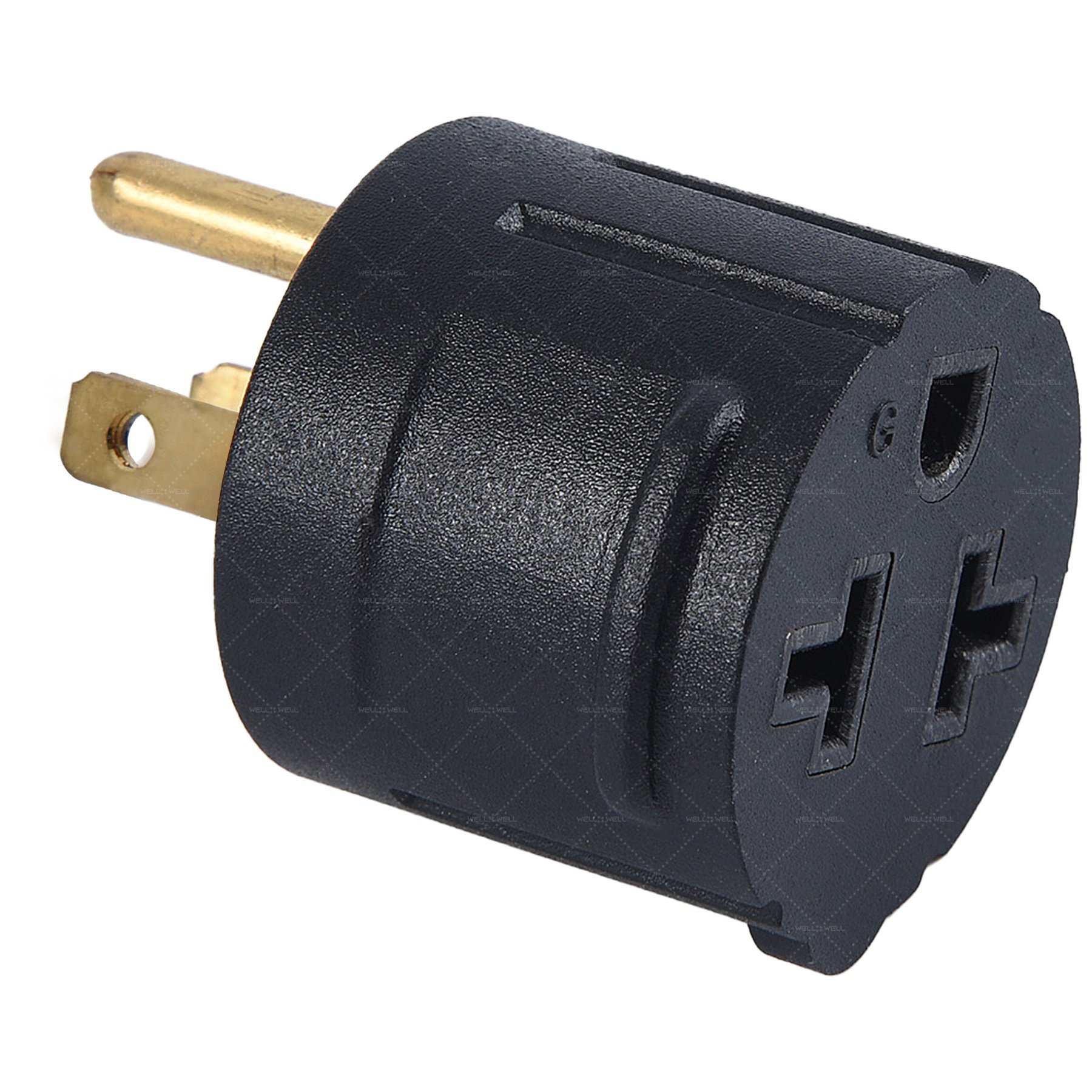 NEMA 5-15P to 5-15/20R, 6-15/20R T-Blade Female Adapter Four in One 15 Amp Household AC Plug to 20 Amp T Blade Adapter