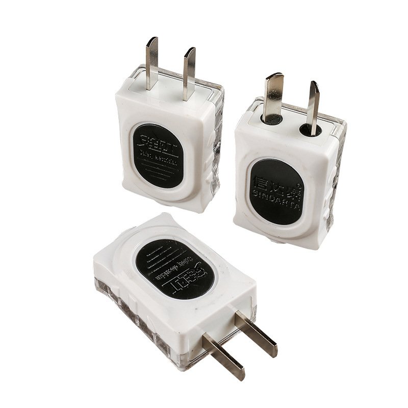 Lowest price Flame retardant PC integrated copper two pole rotary plug high power new material translucent white plug