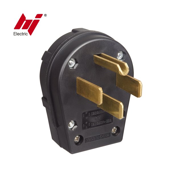 Straight Blade Angles Dryer Replacement Male Plug NEMA 14-50P Power Plug, 50-amp 4-prong 125/250V Plug