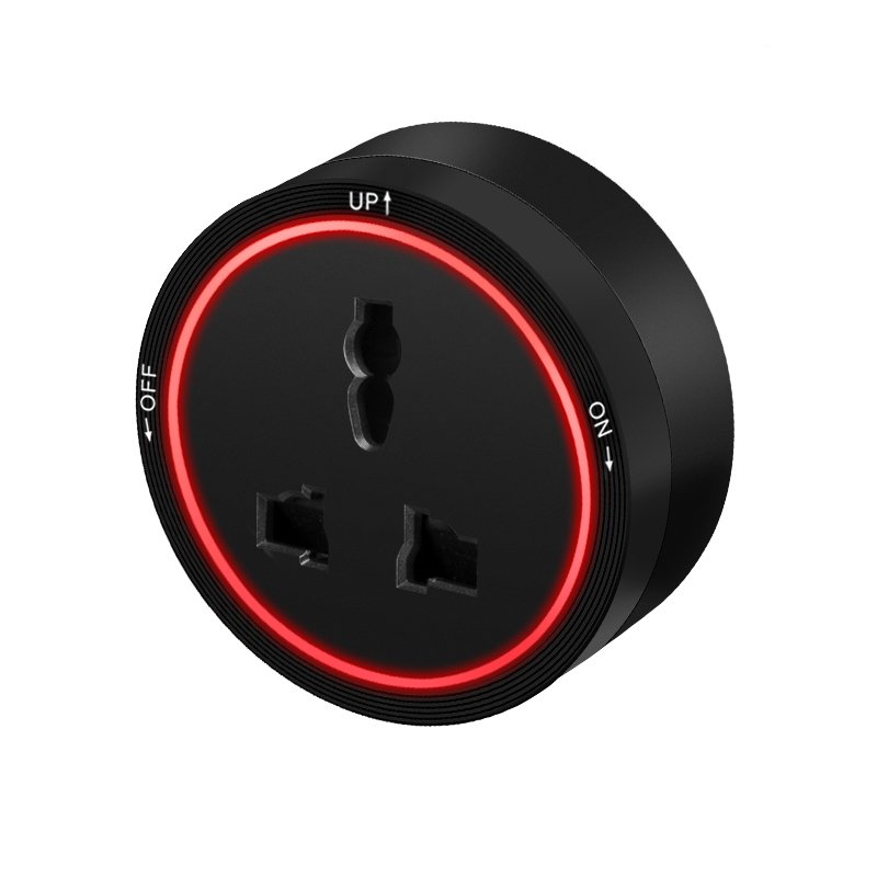 new design power track socket Universal Multiple adapter plug with red LED light