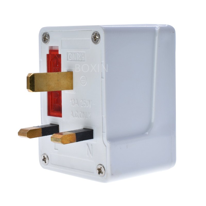 Universal travel power adapter plug SA/US/EU/AU to 3 pins UK plug 13A 250V South Africa to British standard conversion plug