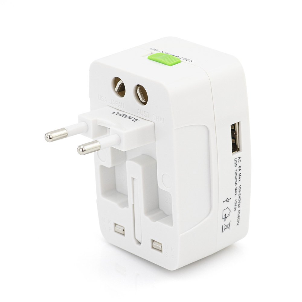 International travel accessories Multi Universal Travel Plug Adaptor All In One world converter eu us au uk Travel Adapter plug