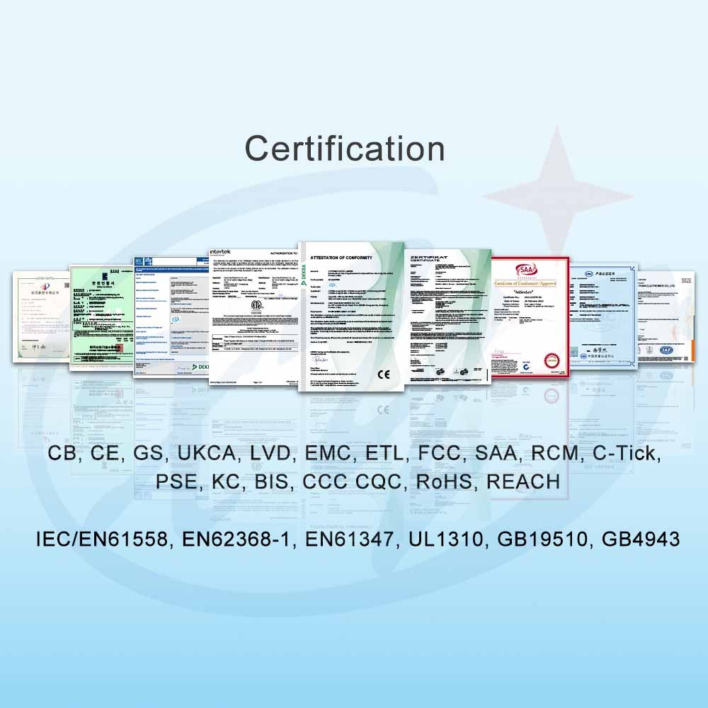 8 Function christmas lights uk LED Driver ac to dc 5v 6v 9v 12v 24v 500ma IP44 switching power adapter transformer adaptor