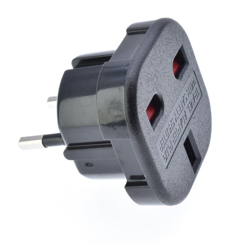 UK to EU Plug Adapter CE certificate 3 pin square to round adaptor 2 pin plug insert plug, uk to iceland travel power converter