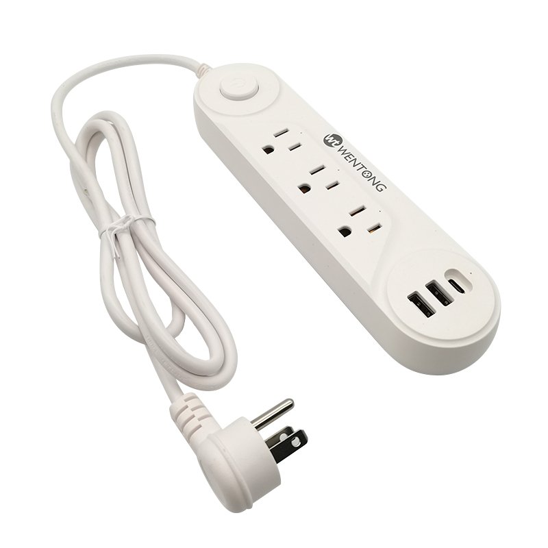 American standard 4 socket 2U1C PD30W multifunctional wall plug in expansion socket with switch