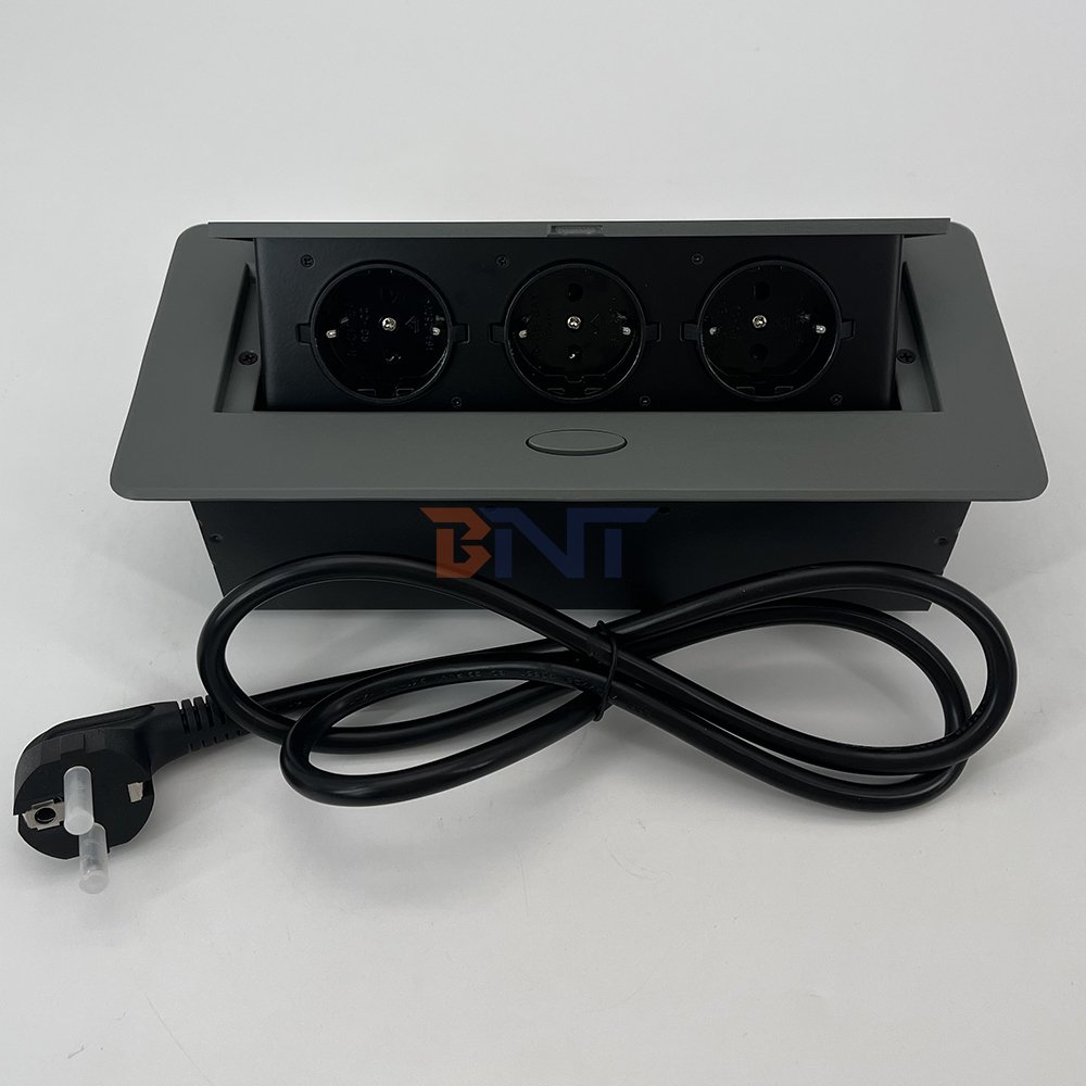 EU Office Conference Furniture Kitchen Power Electric Plug Panel Pop Up Table Socket Outlet