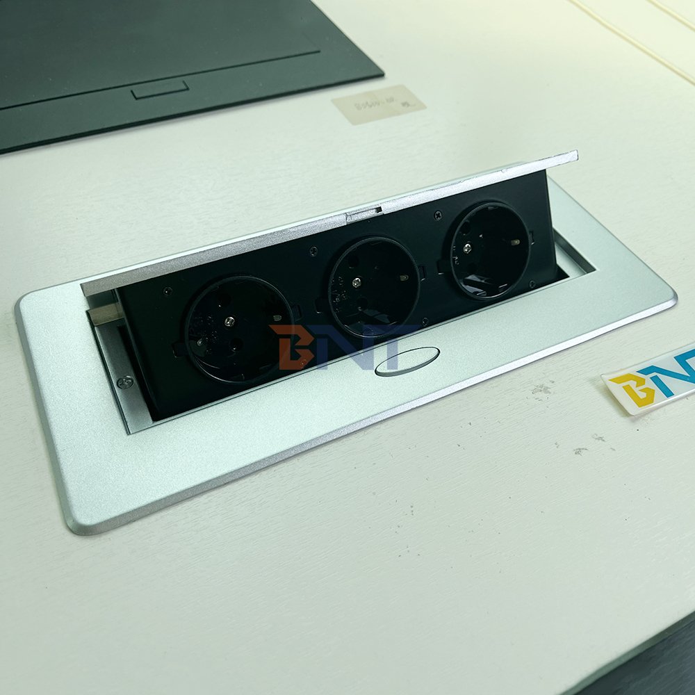 EU Office Conference Furniture Kitchen Power Electric Plug Panel Pop Up Table Socket Outlet