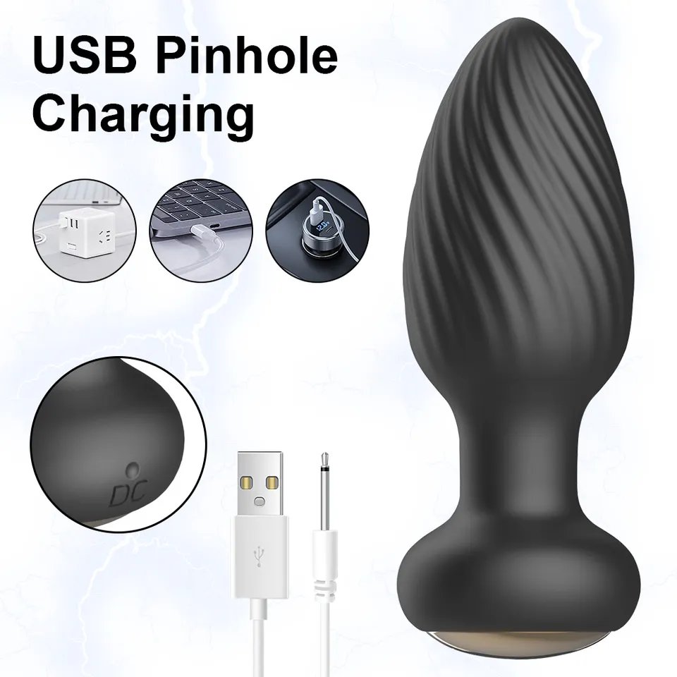 Factory Sale Silicone Anal Plug Butt Massager Prostate Vibrator Sex Toy For Men Women Electric Remote Control Anal Plug Toys