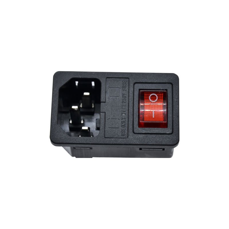 3-in-1 AC jack Female Male Socket IEC 320 C14 Female IEC60320 C16 inlet Power Socket 10A 250v Plug with mount fuse and switch