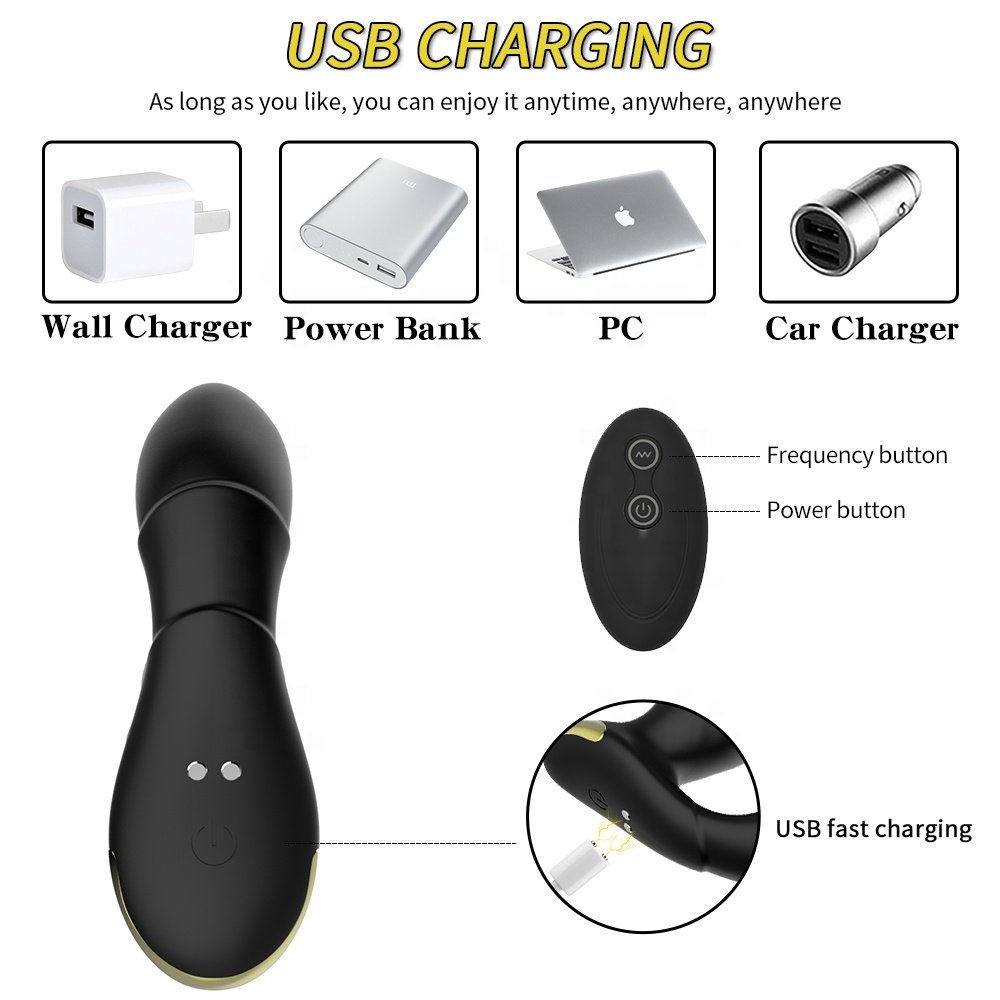 Real Thrusting Anal Vibrator Sex Toy with Remote,8 Thrusting & 8 Vibration Modes Prostate Massager Vibrating Butt Plug for Men
