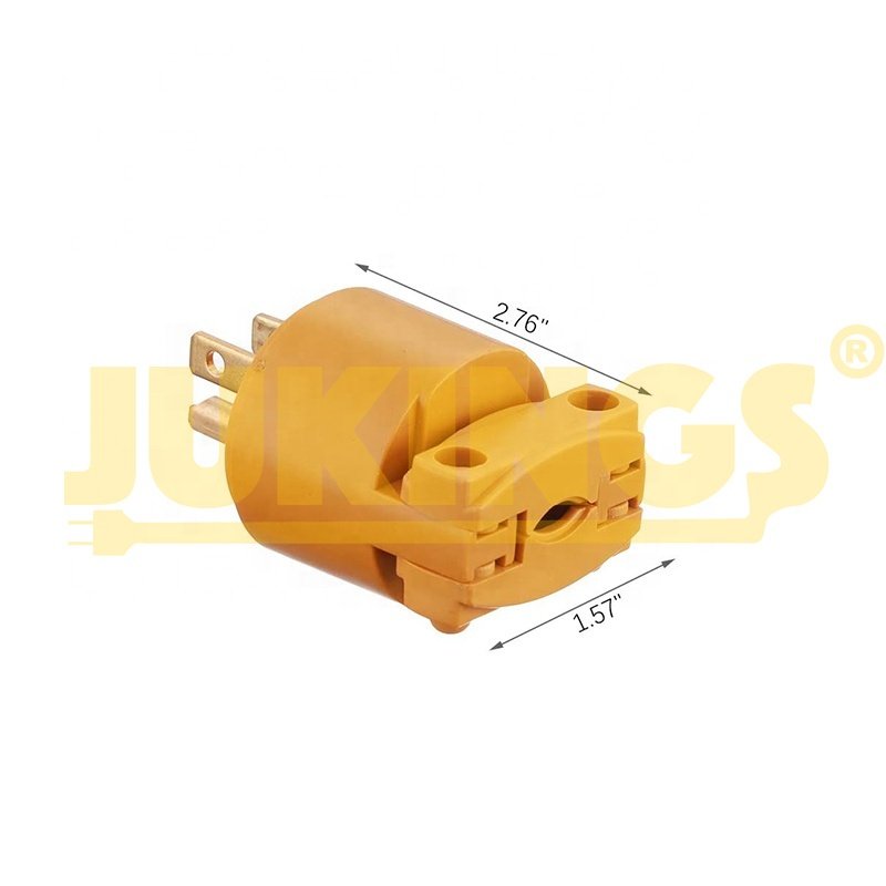 15 Amp Replacement Plug/Connector Set, 125 Volt NEMA 5-15P Straight Blade Plug Grounding Type/CUL listed