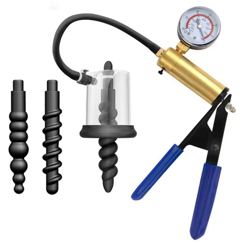 Male Gay Sex Anal Negative Pressure Cup Thread P-point Anal Plug Vacuum Suction Cylinder Back Court Stimulation Anal Plug Pump