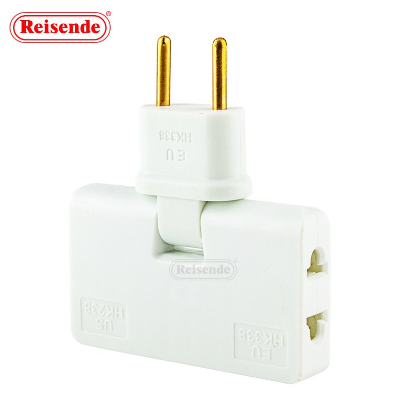 3 Way Flat Wall Outlet Extender AC Adapter 2Pin Swivel Mini Indoor Power Outlet expander Plug USB Extension Plug