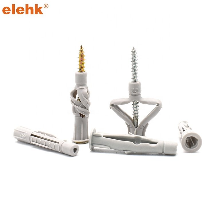 Elehk Fasteners Wholesale Customized Expansion Wall Plug Plastic Anchor Wall Plugs Plastic Anchor