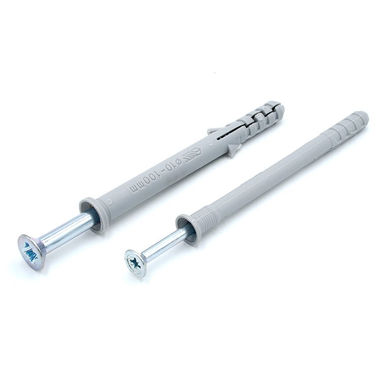 China Factory 6mm 8mm 10mm Concrete Anchor Screws Nylon Plastic Anchor Wall Plug