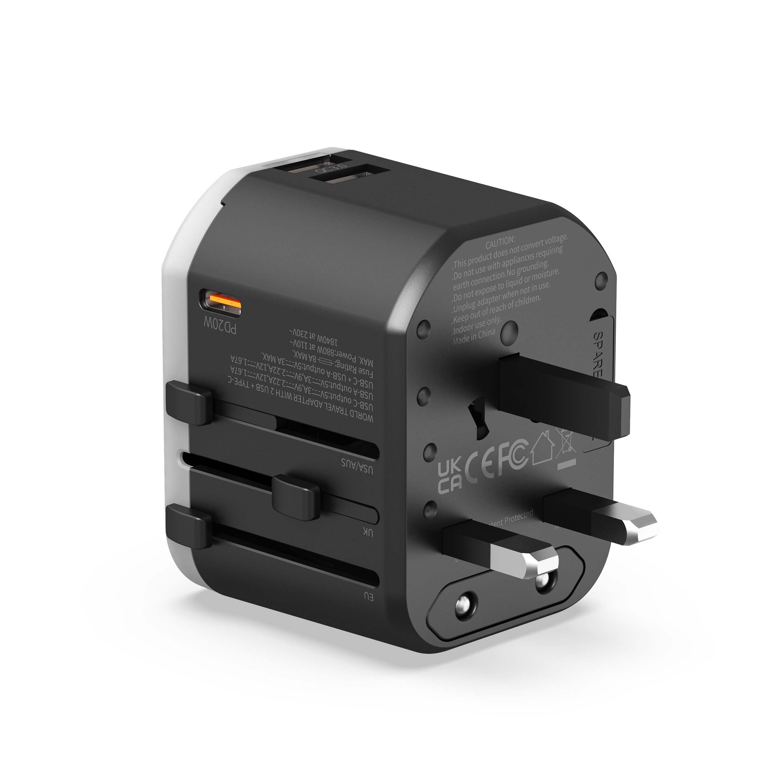 Wontravel International Travel Fast Charger Power Adapter European Plug Converter Worldwide Universal Travel Plug