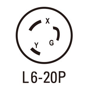 L6-20P Locking Plug 3 Wire Generator 20 Amp Heavy Duty twist-lock adapter twist lock plugs