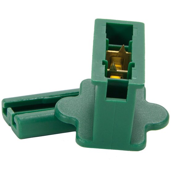 UL 125v White Green Black Female Inline Vampire Plug for C7 C9 Lights